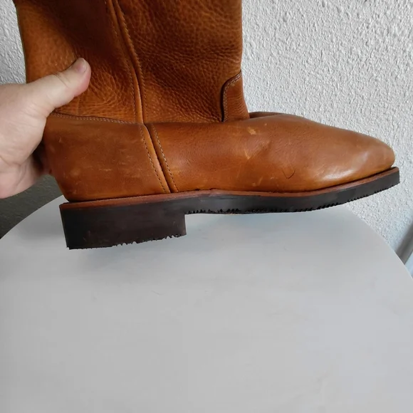 Chippewa Vintage Mens Honey Brown Pull on Leather Boots - Picture 15 of 16